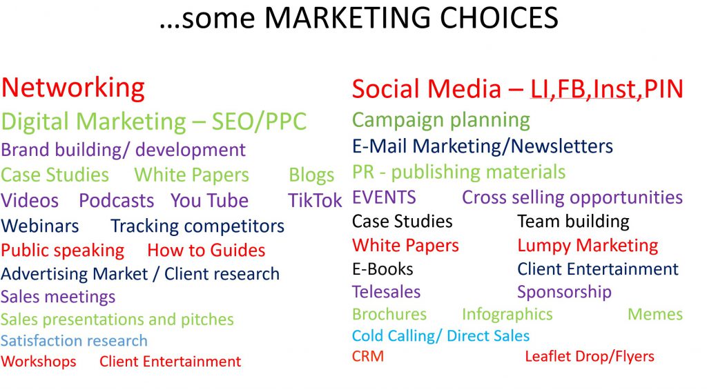 Other ways of Standing out from the Crowd ..a small business marketing ...